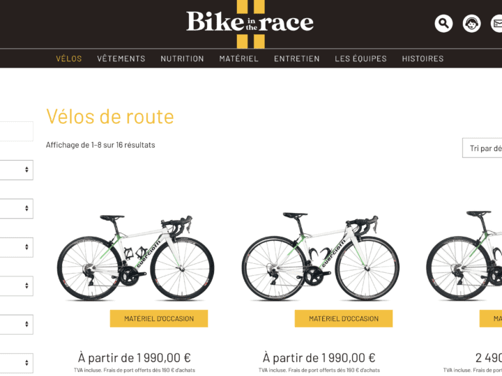 Bikeintherace : vélos de pros d’occasion